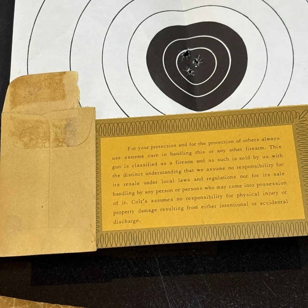 Colt Targetsman Original Box w/ Warranty Card Instructions Target Wrapping Paper
